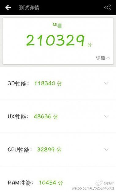 Xiaomi Mi 6  AnTuTu