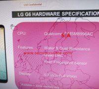   LG G6: Snapdragon 835  