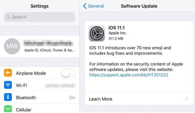 Apple  iOS 11.1      