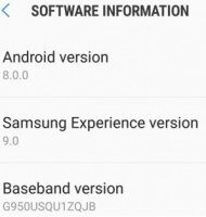    Galaxy S8  - Android Oreo 