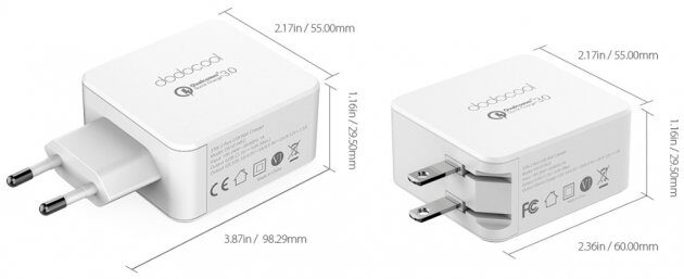    Dodocool QC 3.0 Dual USB Charger  Type-C