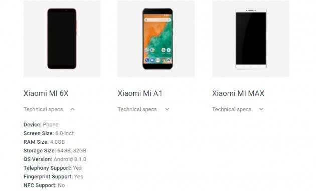    Xiaomi Mi 6X    
